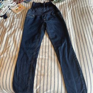 Indigo blue maternity jeans